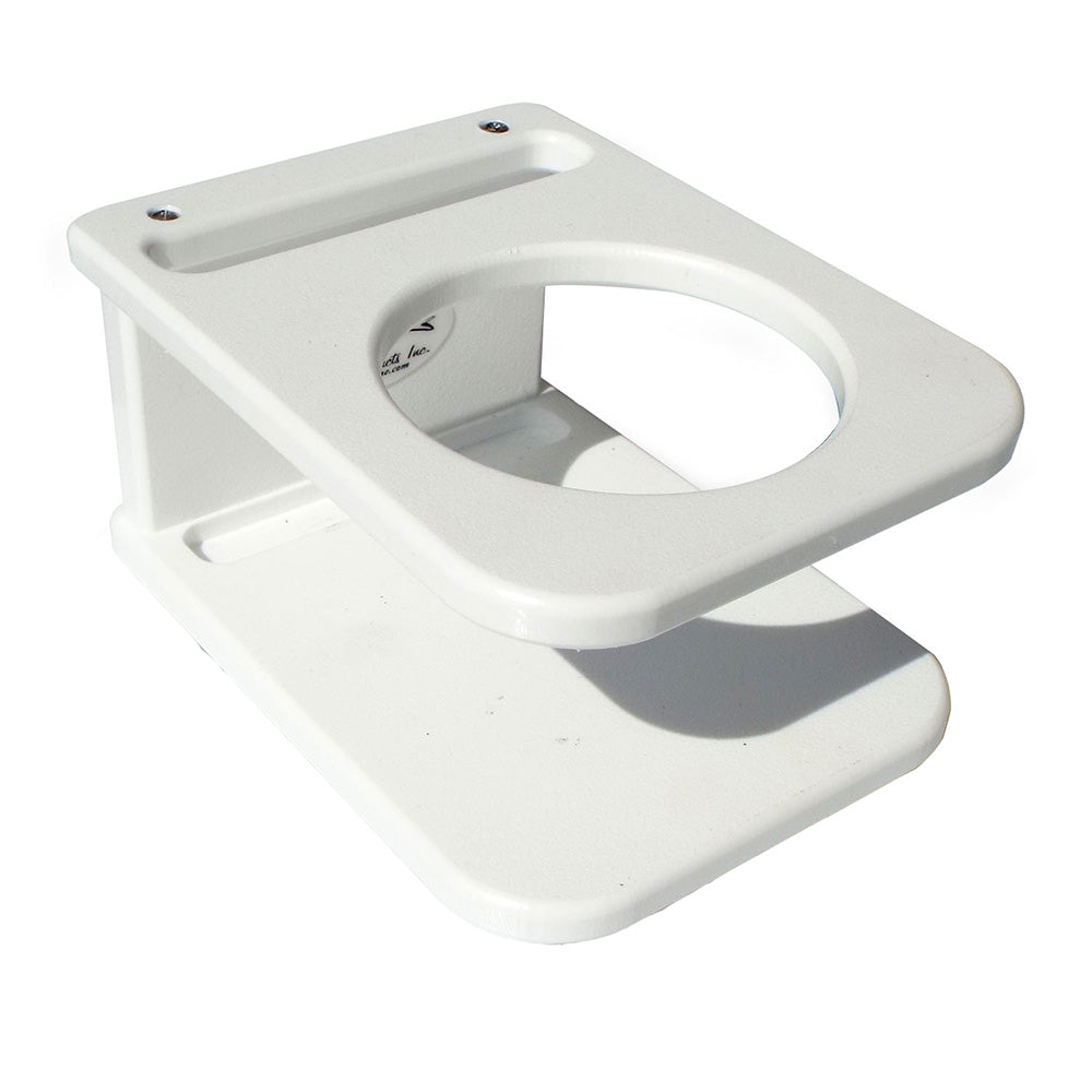 Deep Blue Marine Side Mount Single Drink Holder  Suction Cup Mount  White SSDH