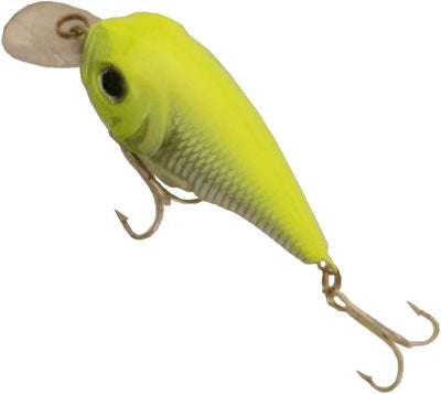 Creme Pond Favorites Shallow Crank 2 1/8 Chartreuse Back