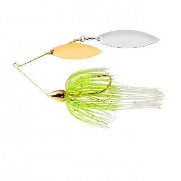 War Eagle Spinnerbait Gold Frame DW 3/8 White Chartreuse