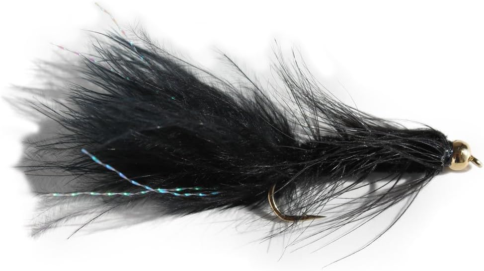 BH Woolly Bugger Black Assortment Trout Fishing Flies (1-Dozen)