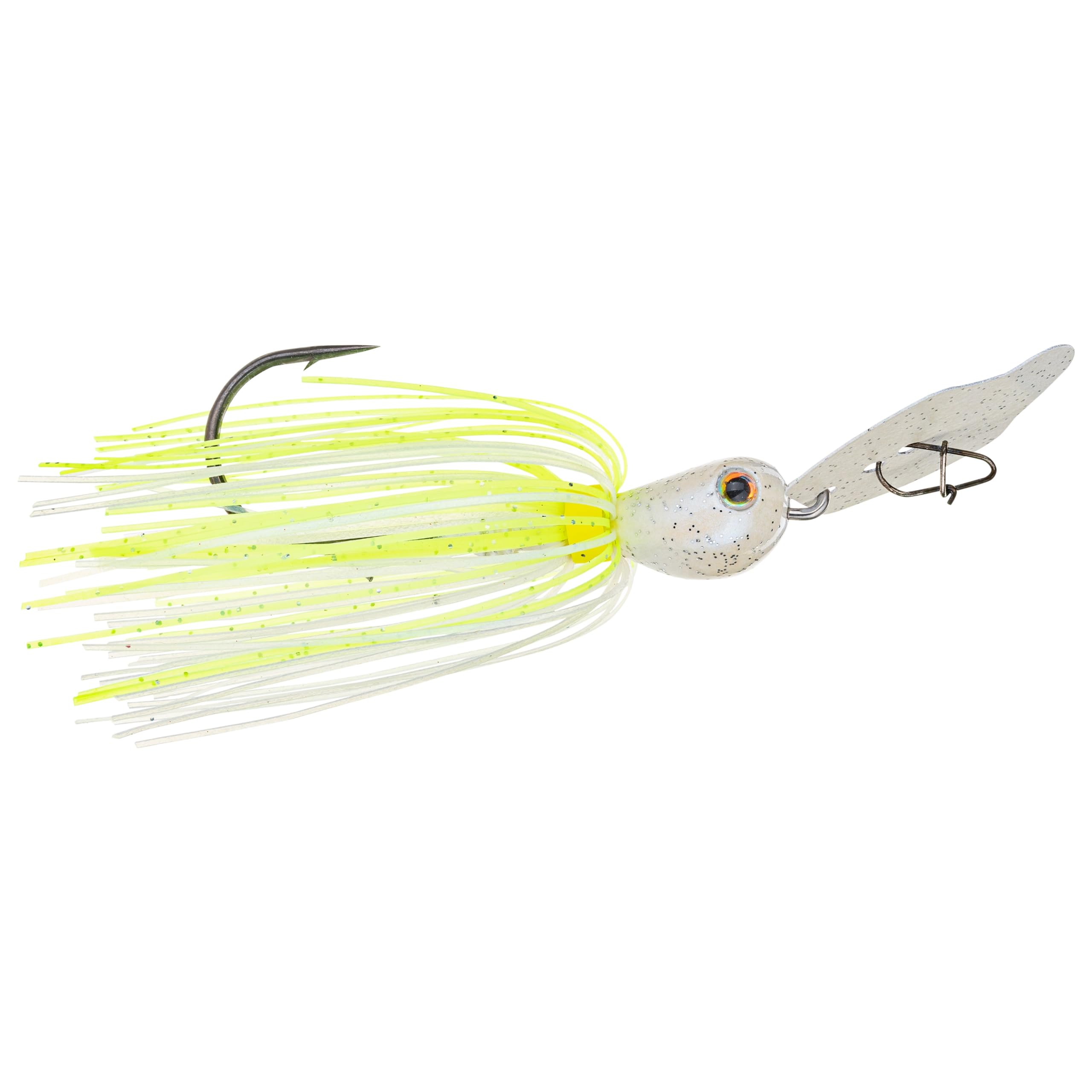 Strike King Thunder Cricket Fishing Lure, Vibrating Swim Jig, Silver Blade, 4/0 Jungle-Style Flipping Hook
