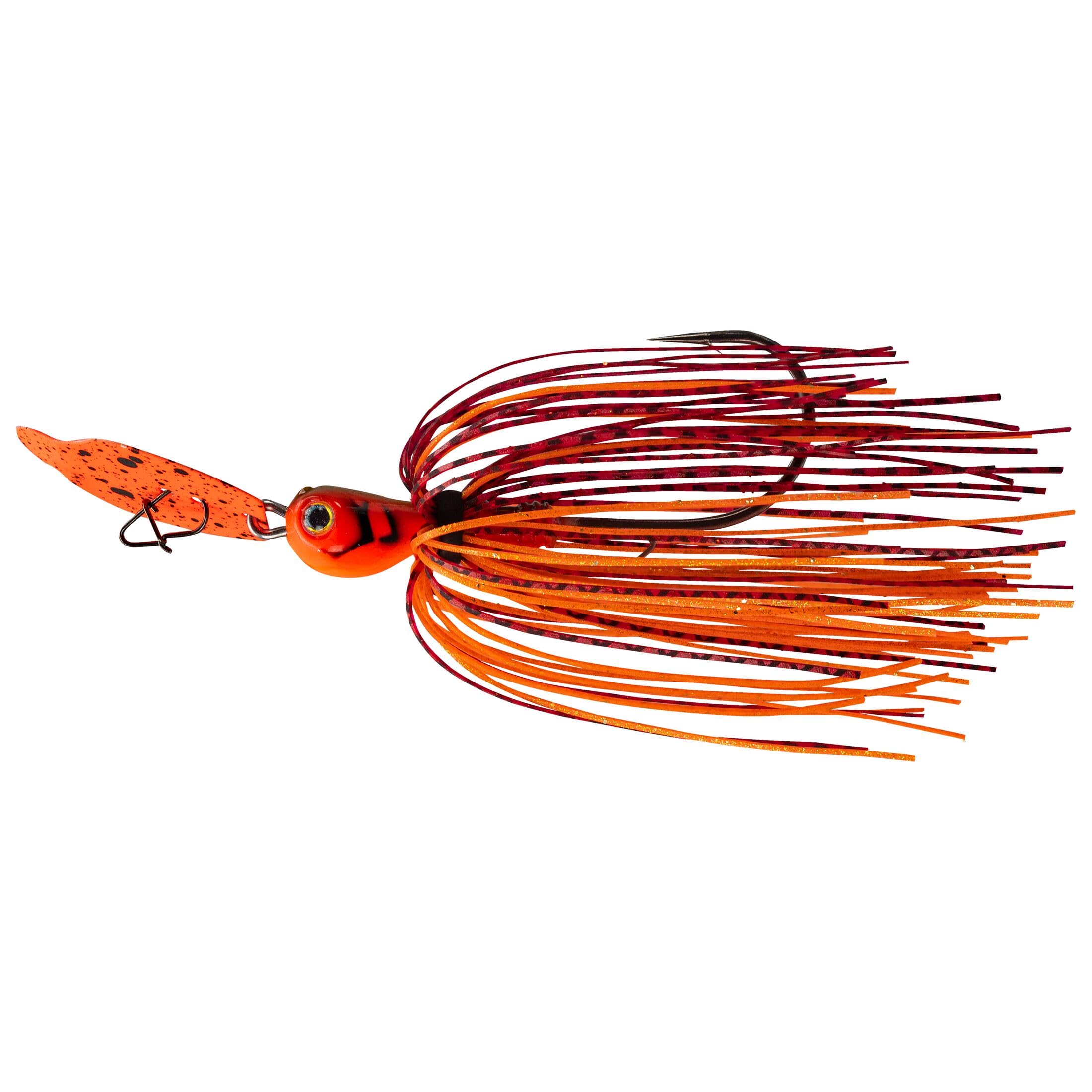 Strike King Thunder Cricket Fishing Lure, Vibrating Swim Jig, Silver Blade, 4/0 Jungle-Style Flipping Hook