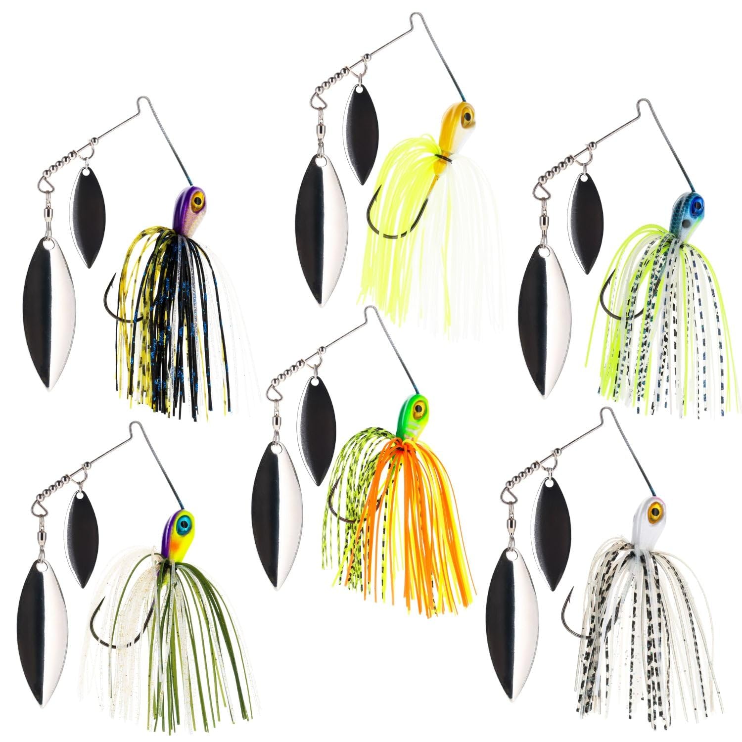 Reaction Tackle Spinner Bait Fishing Lure for Bass Fishing (3-Pack) Also for Trout Pike Salmon Walleye