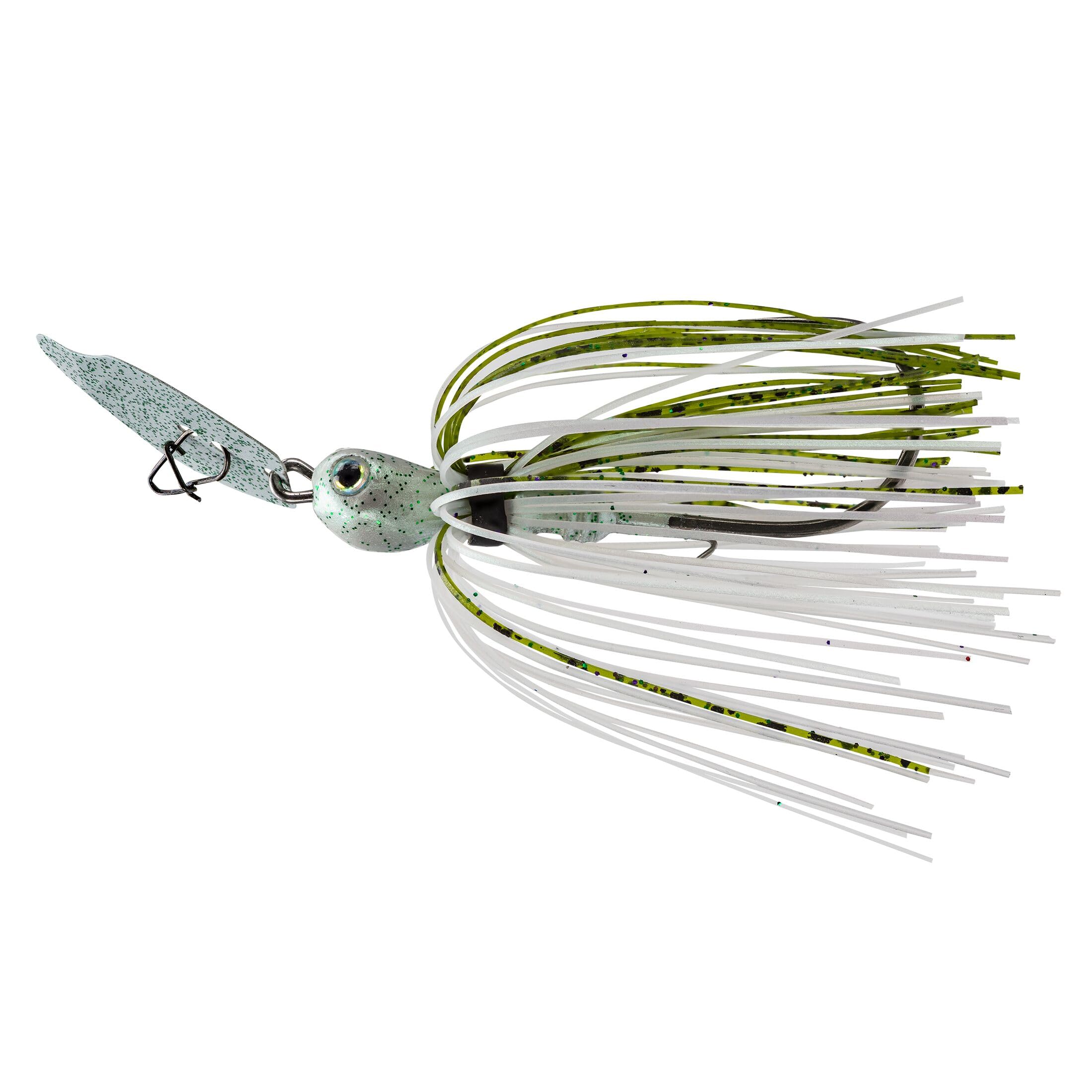 Strike King Thunder Cricket Fishing Lure, Vibrating Swim Jig, Silver Blade, 4/0 Jungle-Style Flipping Hook