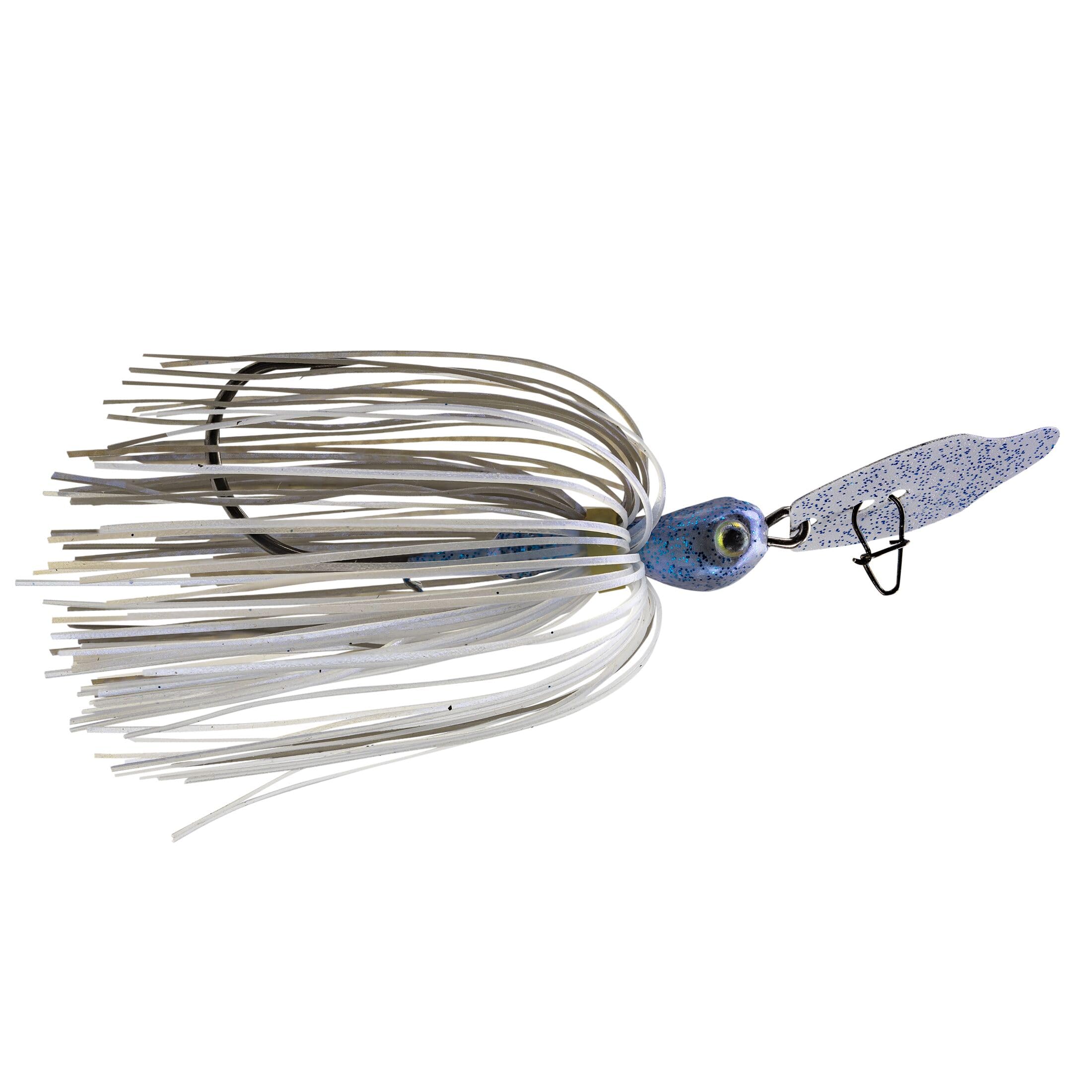 Strike King Thunder Cricket Fishing Lure, Vibrating Swim Jig, Silver Blade, 4/0 Jungle-Style Flipping Hook