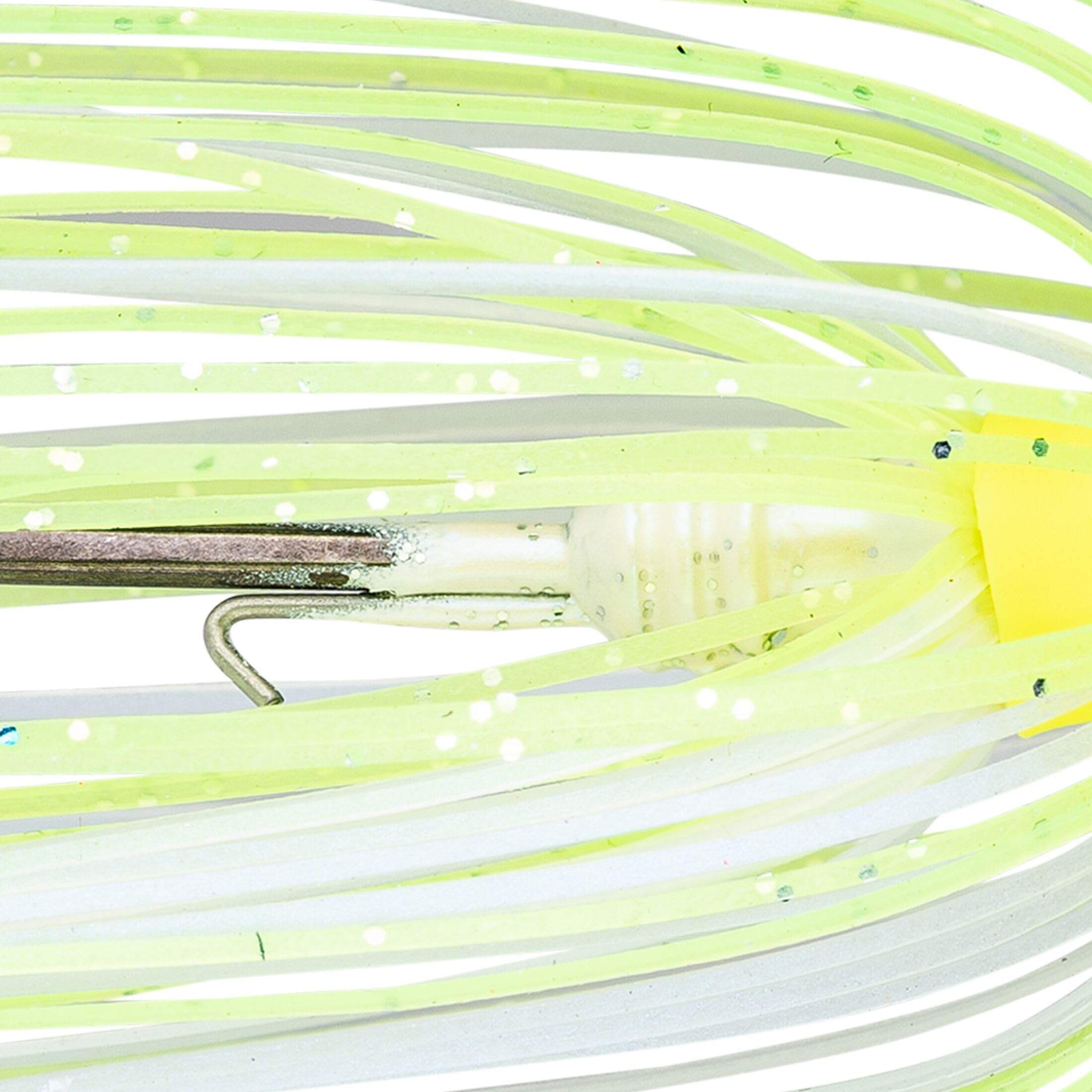 Strike King Thunder Cricket Fishing Lure, Vibrating Swim Jig, Silver Blade, 4/0 Jungle-Style Flipping Hook