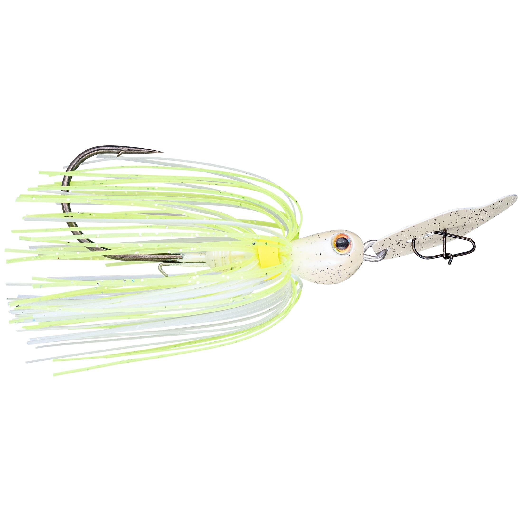 Strike King Thunder Cricket Fishing Lure, Vibrating Swim Jig, Silver Blade, 4/0 Jungle-Style Flipping Hook