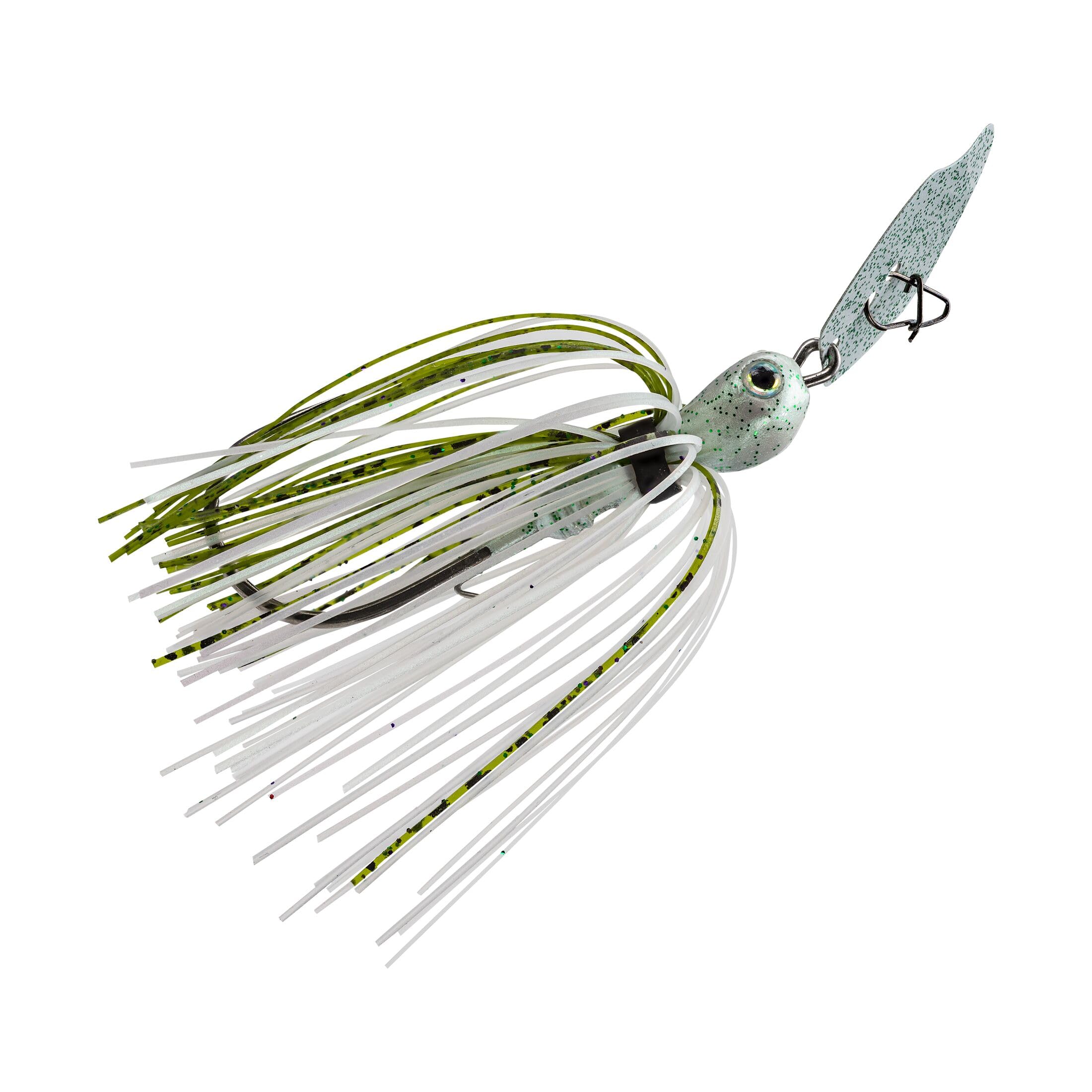 Strike King Thunder Cricket Fishing Lure, Vibrating Swim Jig, Silver Blade, 4/0 Jungle-Style Flipping Hook