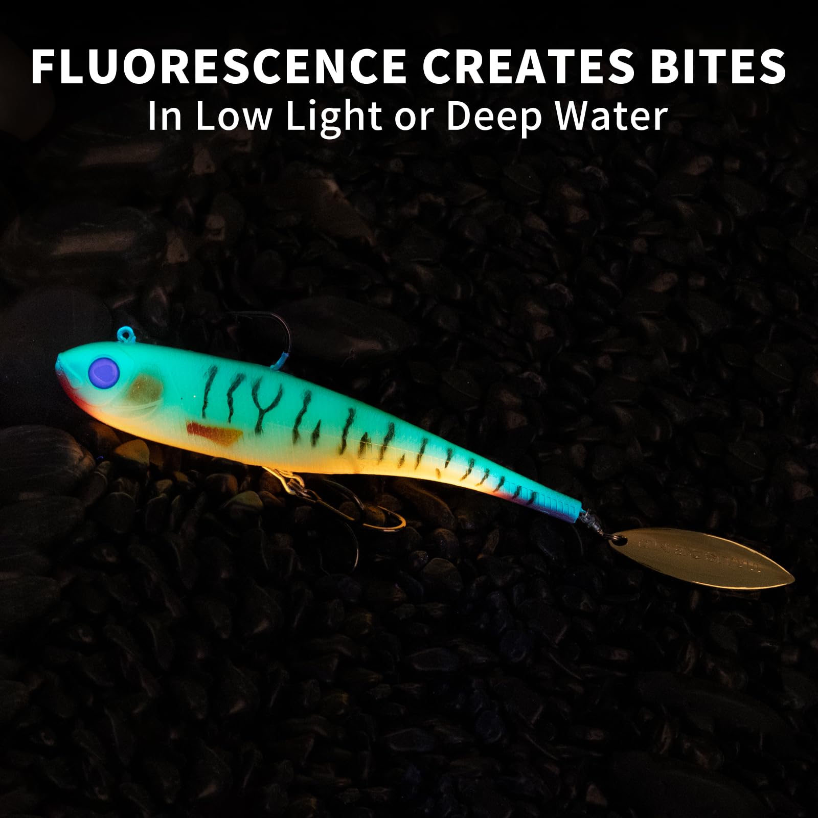 TRUSCEND Easy Catch Pre-Rigged Soft Lures, Unique Vibrating Swim Action and Trembly Sinking Move for More Bites, Amazing Soft Swimbait for Family Fishing, Fishing Lures for Bass Trout Crappie Walleye