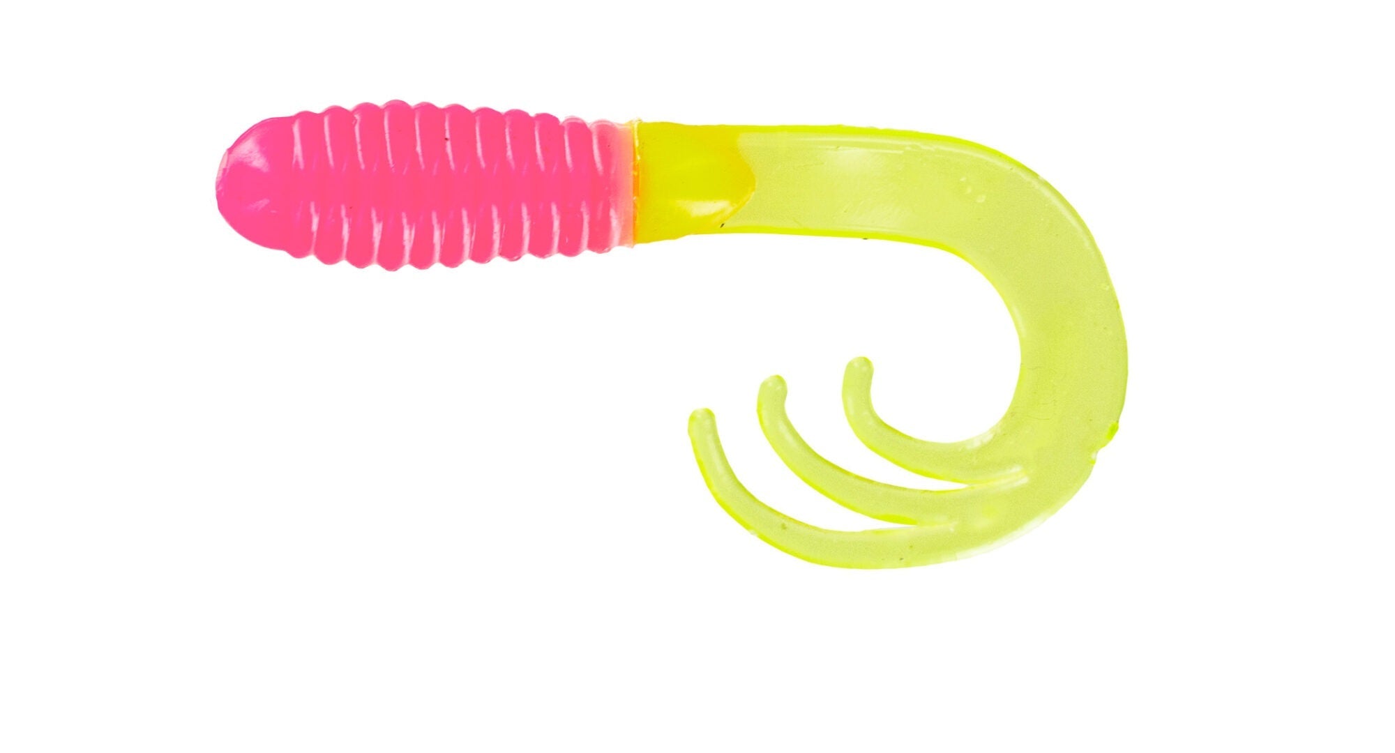 Big Bite Triple Tip Grub 2in 10ct Bubblegum Chartreuse