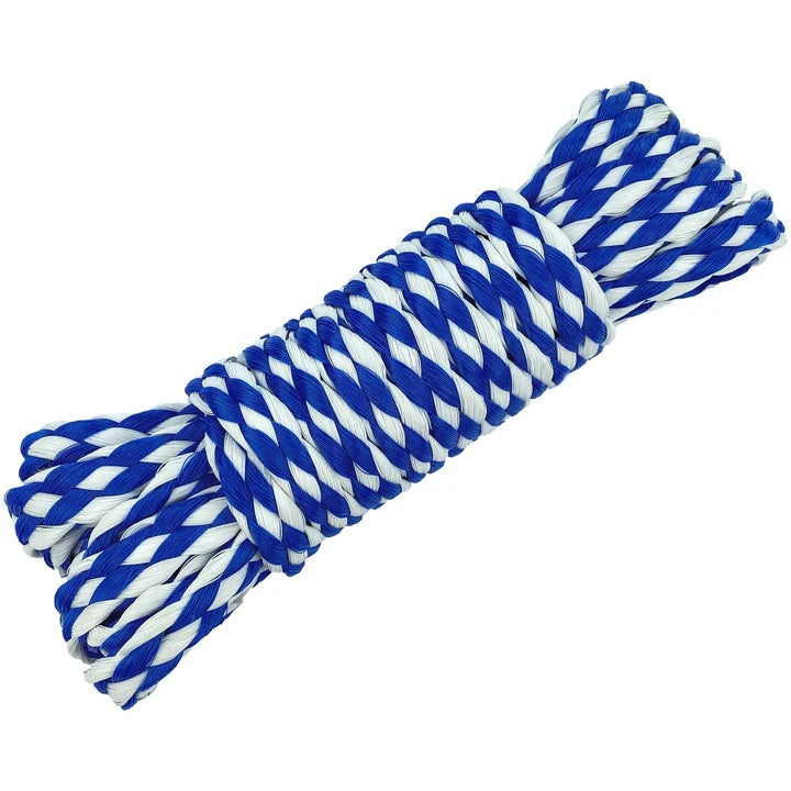 TH Marine Utility Rope 3/8 X15 Hollow Braided Polypropylene (Pp) Blue And White