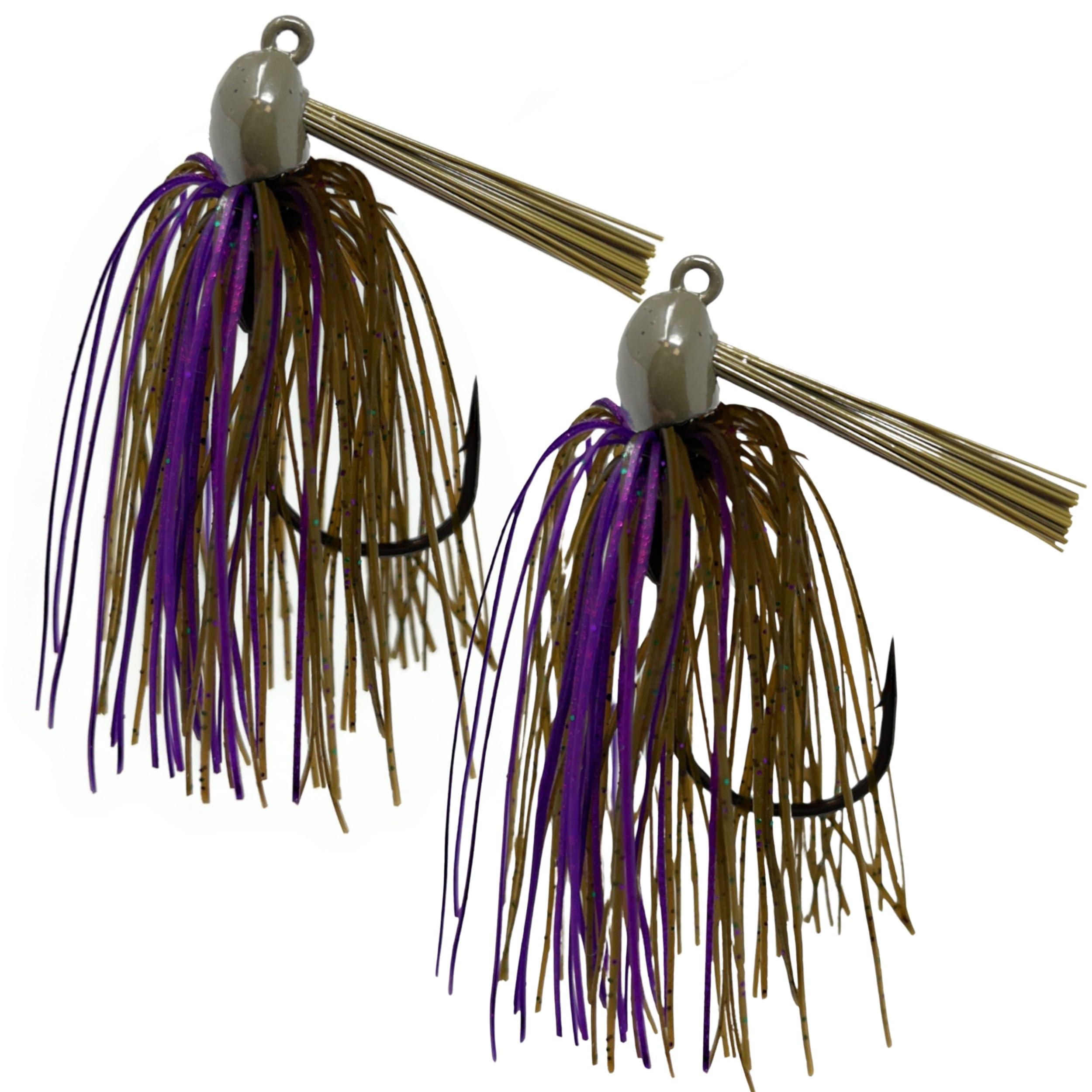 Reaction Tackle Tungsten Swim Jig for Bass Fishing - Weedless Design with 97% Pure Tungsten Jig Head and Silicone Skirt - Fishing Tackle for Pike, Walleye and Muskie and More (2-Pack)