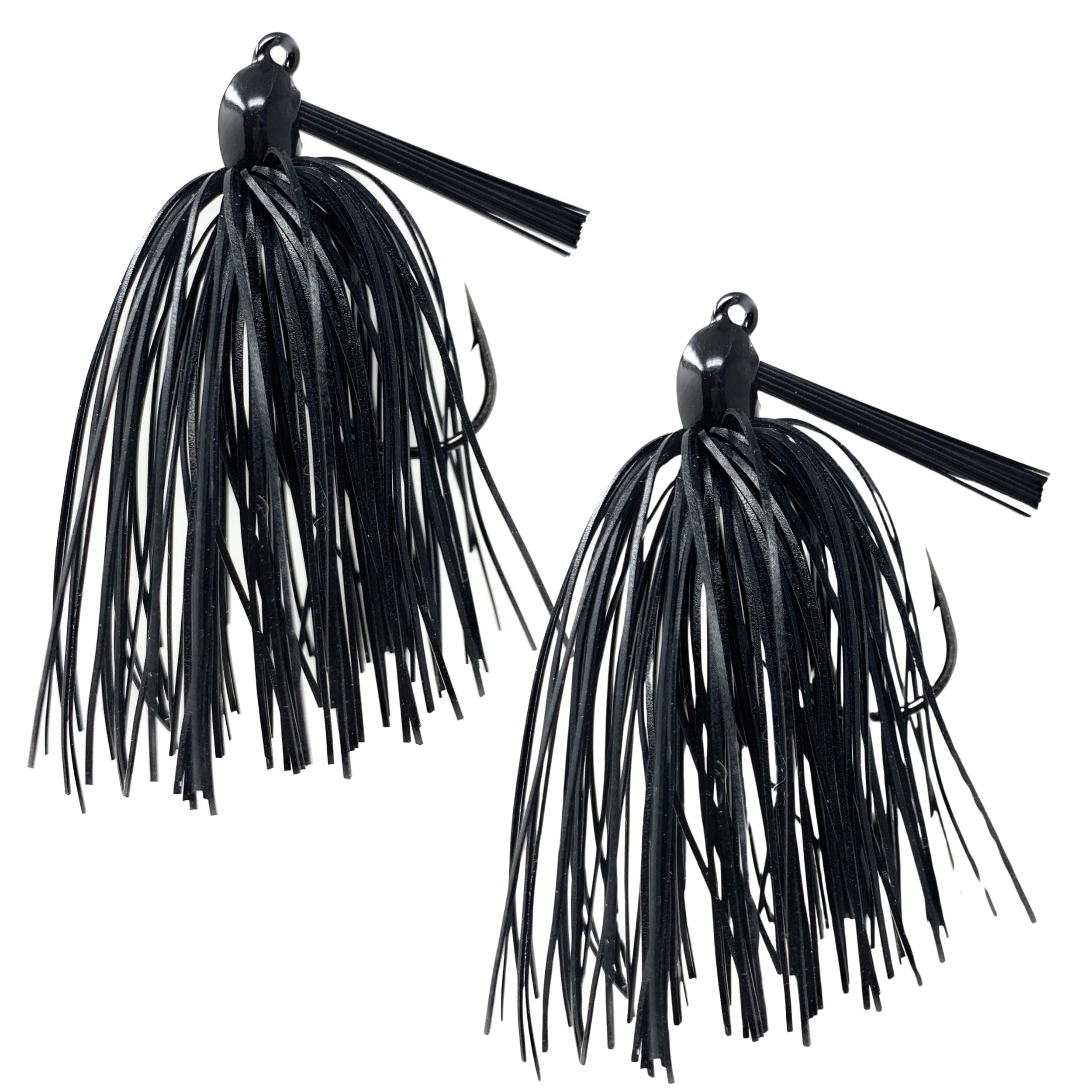 Reaction Tackle Tungsten Swim Jig for Bass Fishing - Weedless Design with 97% Pure Tungsten Jig Head and Silicone Skirt - Fishing Tackle for Pike, Walleye and Muskie and More (2-Pack)