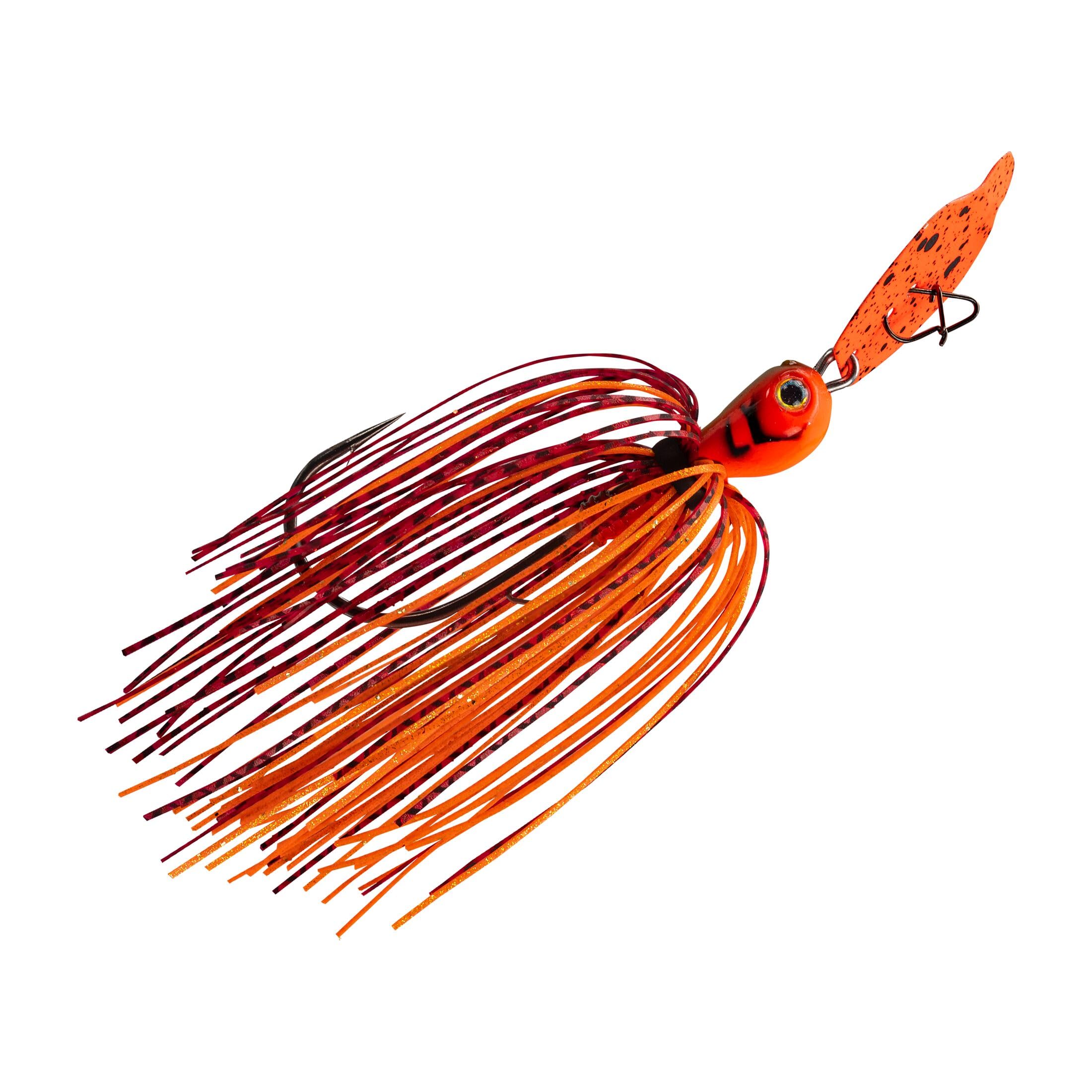 Strike King Thunder Cricket Fishing Lure, Vibrating Swim Jig, Silver Blade, 4/0 Jungle-Style Flipping Hook