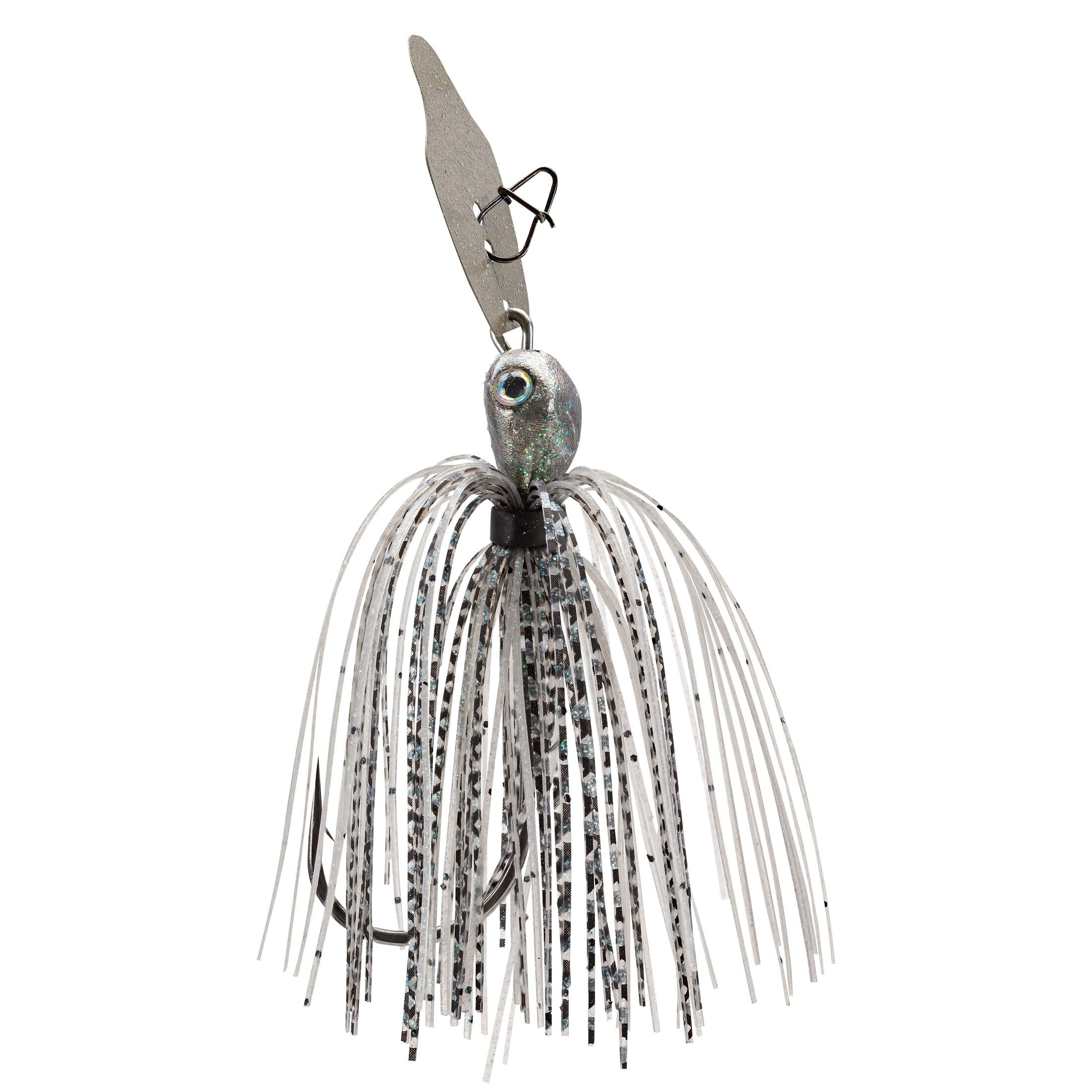 Strike King Thunder Cricket Fishing Lure, Vibrating Swim Jig, Silver Blade, 4/0 Jungle-Style Flipping Hook