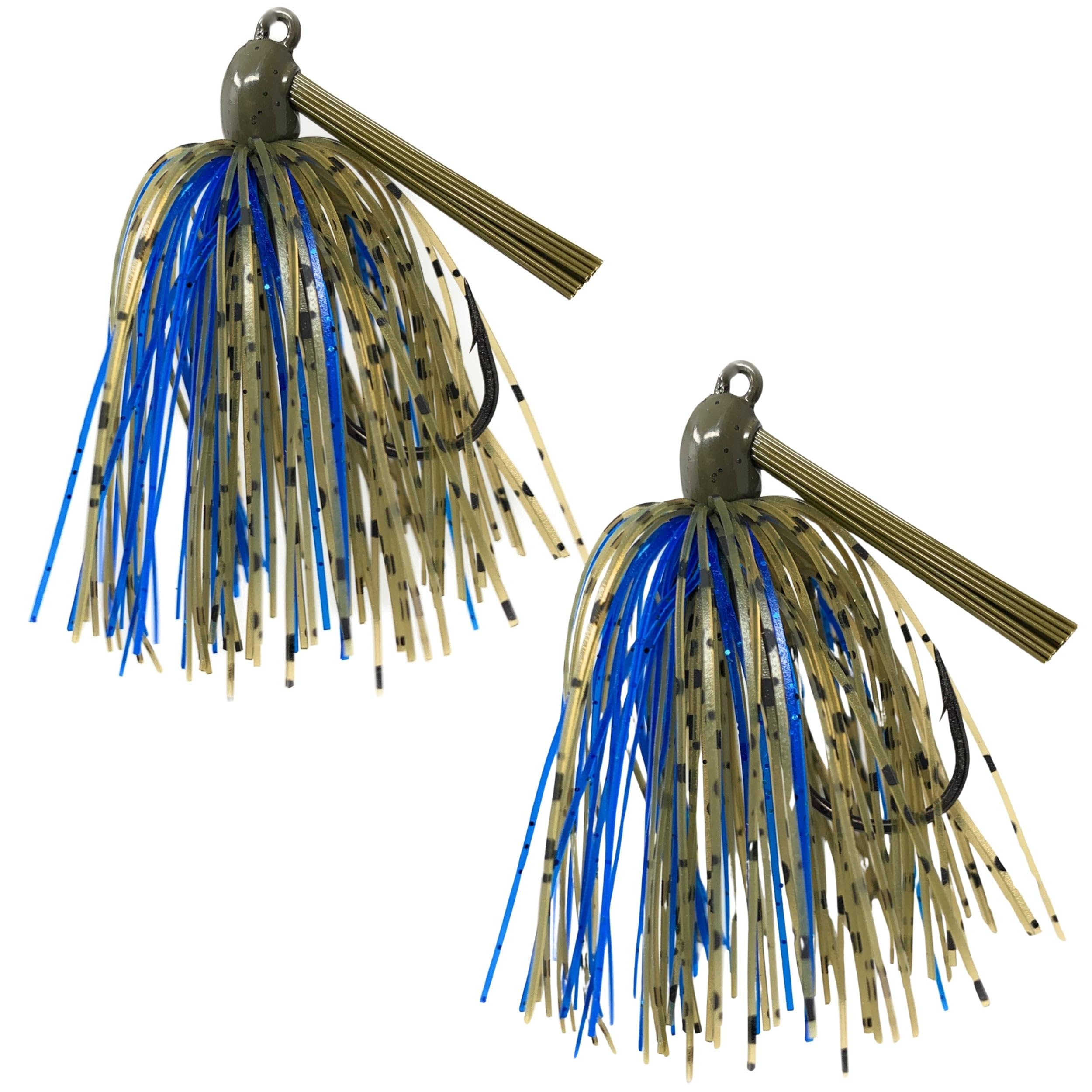 Reaction Tackle Tungsten Swim Jig for Bass Fishing - Weedless Design with 97% Pure Tungsten Jig Head and Silicone Skirt - Fishing Tackle for Pike, Walleye and Muskie and More (2-Pack)