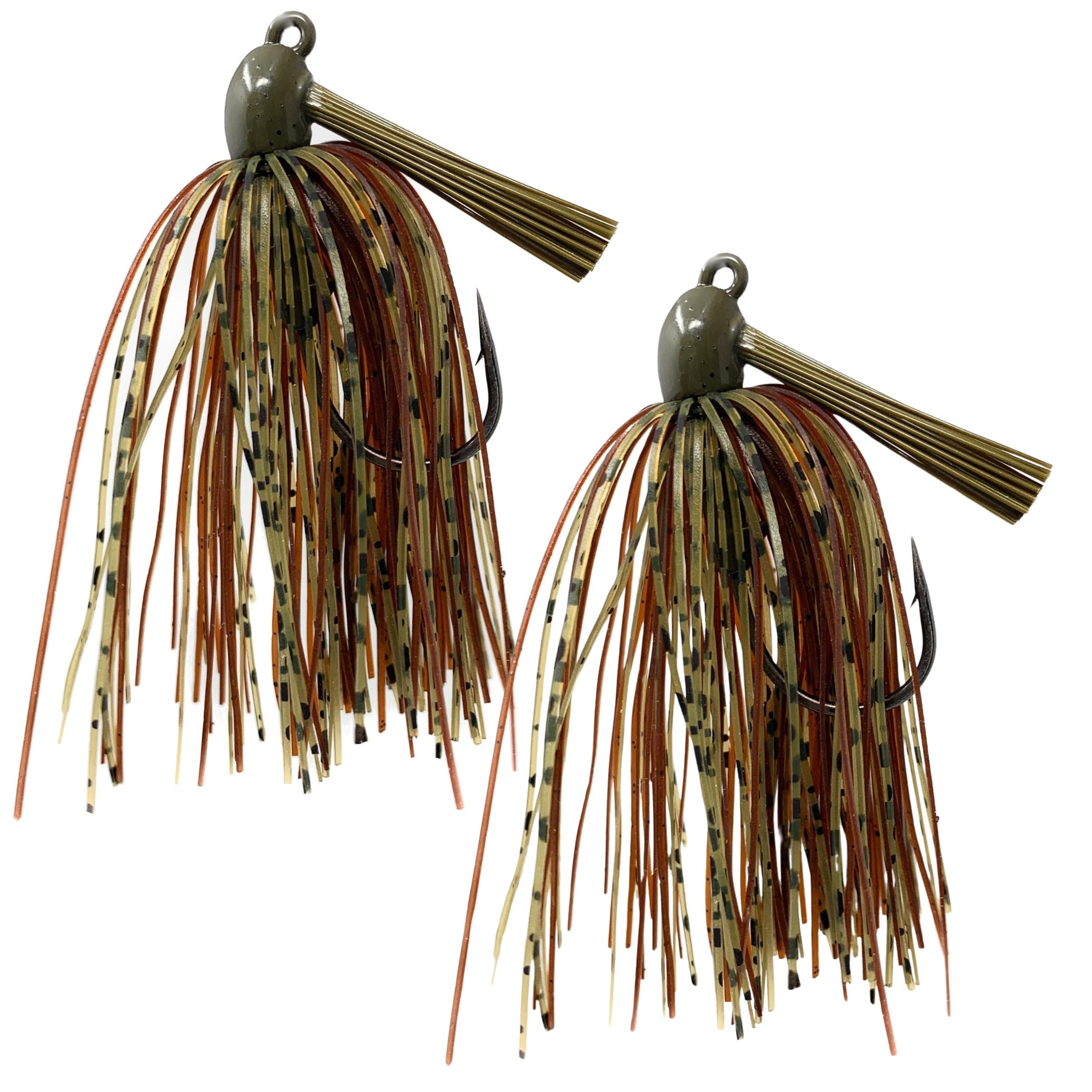 Reaction Tackle Tungsten Swim Jig for Bass Fishing - Weedless Design with 97% Pure Tungsten Jig Head and Silicone Skirt - Fishing Tackle for Pike, Walleye and Muskie and More (2-Pack)