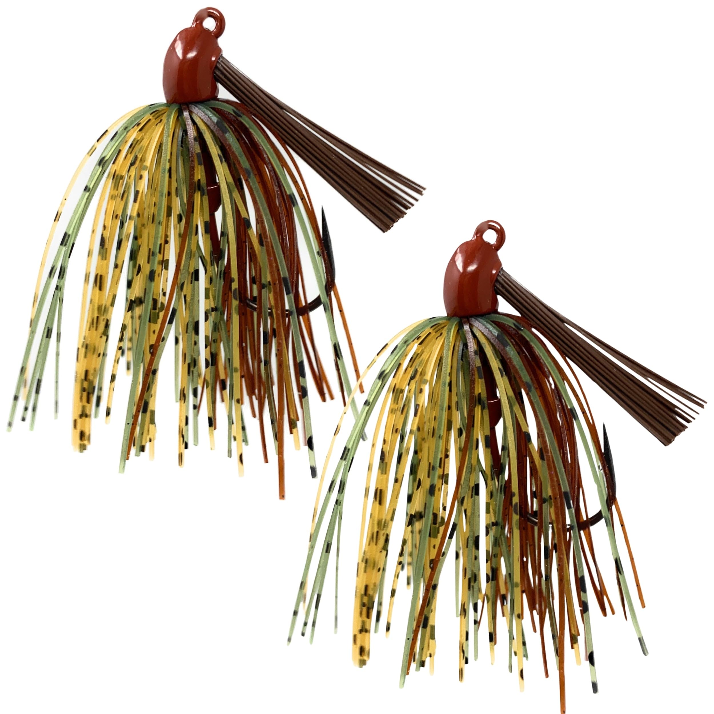 Reaction Tackle Tungsten Swim Jig for Bass Fishing - Weedless Design with 97% Pure Tungsten Jig Head and Silicone Skirt - Fishing Tackle for Pike, Walleye and Muskie and More (2-Pack)