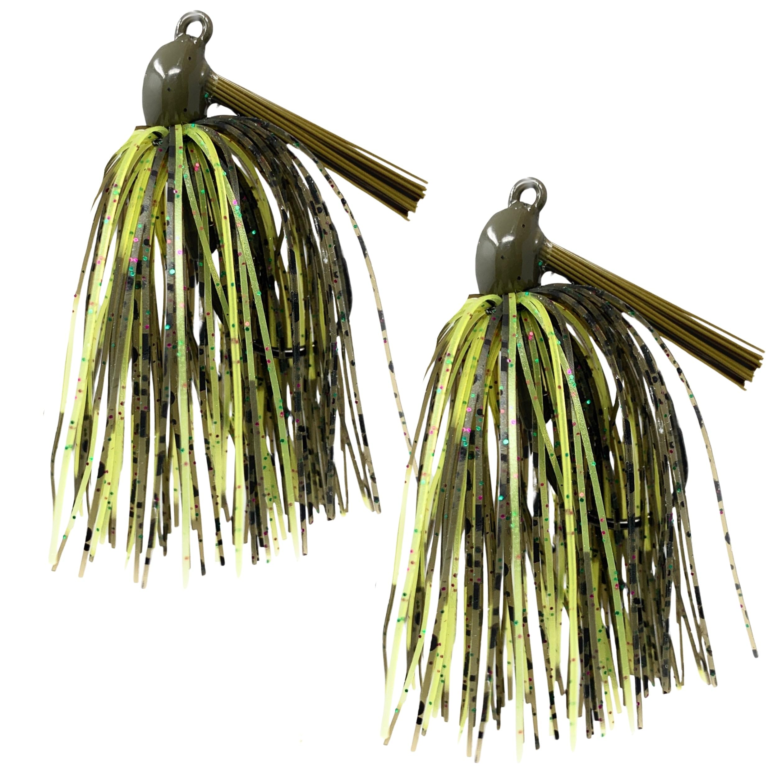 Reaction Tackle Tungsten Swim Jig for Bass Fishing - Weedless Design with 97% Pure Tungsten Jig Head and Silicone Skirt - Fishing Tackle for Pike, Walleye and Muskie and More (2-Pack)