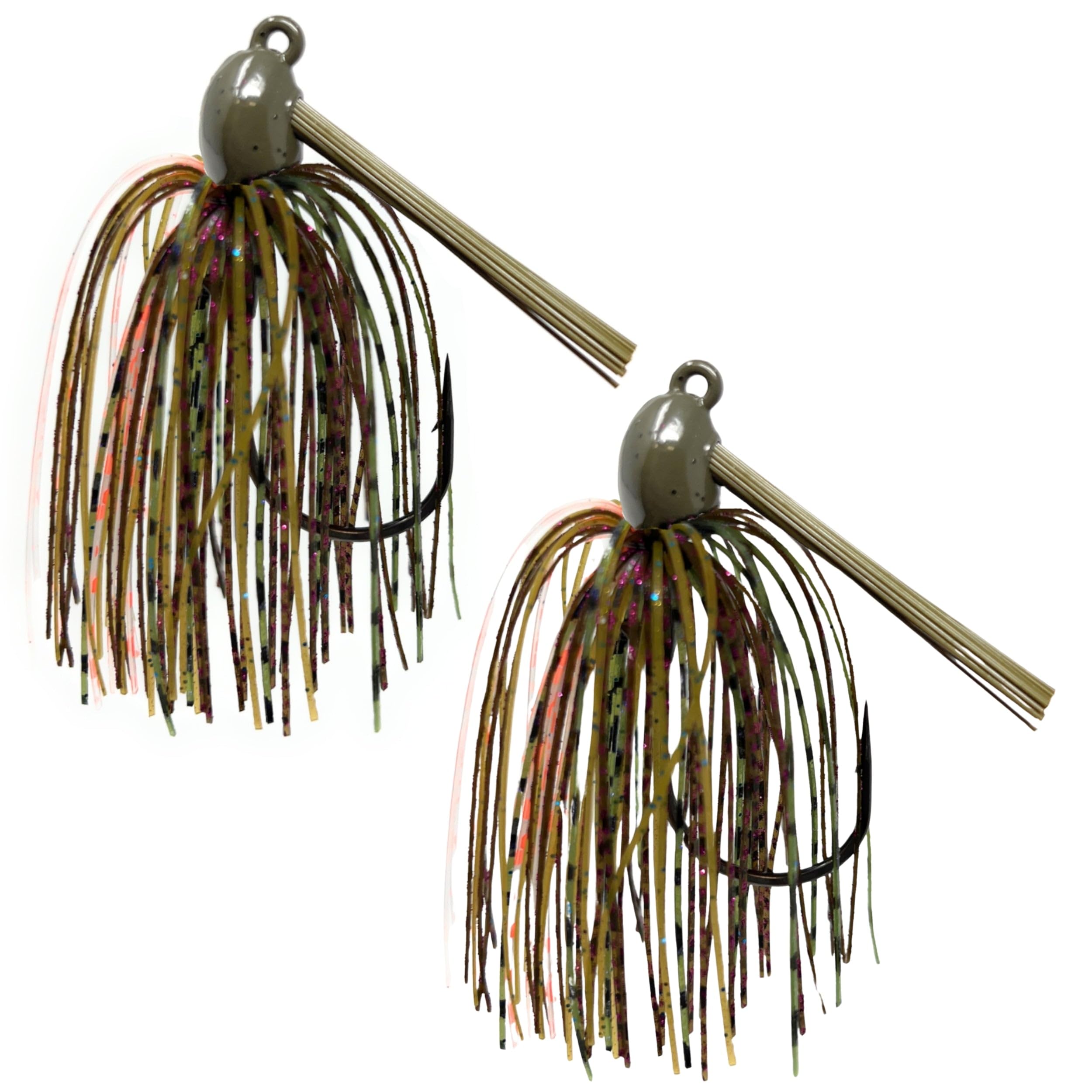 Reaction Tackle Tungsten Swim Jig for Bass Fishing - Weedless Design with 97% Pure Tungsten Jig Head and Silicone Skirt - Fishing Tackle for Pike, Walleye and Muskie and More (2-Pack)