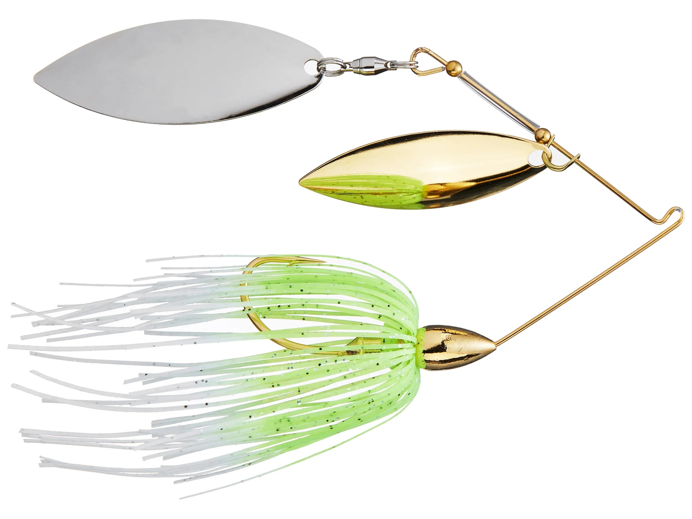 War Eagle Spinnerbait Gold Frame TW 1/4 White/Chartreuse