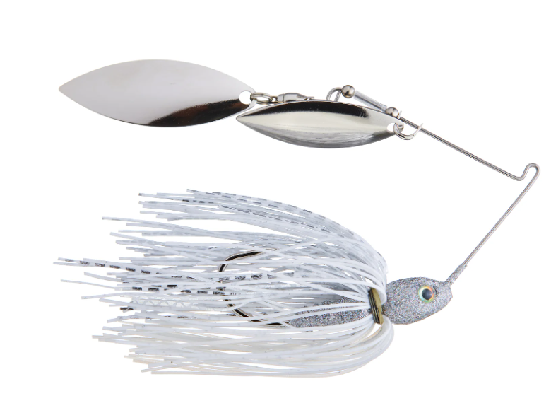 Strike King Tour Grade Compact Spinnerbait 1/2 oz (Willow/Willow) - White/Silver