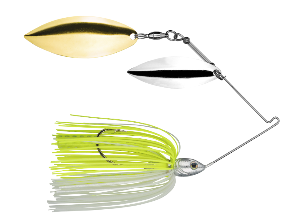 Strike King Tour Grade Spinnerbait 3/8 oz Willow/Willow / Chart/White
