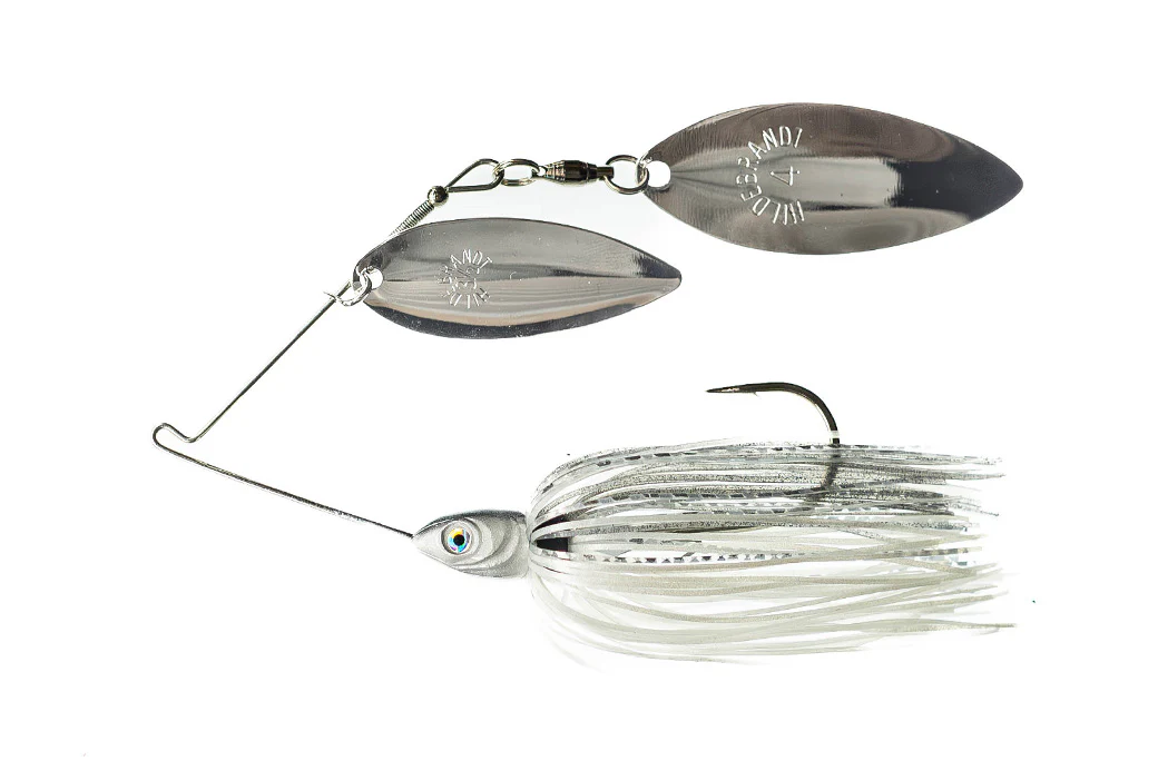 Dirty Jigs Compact Spinnerbait, Pearl Ghost Shiner, 1/2oz