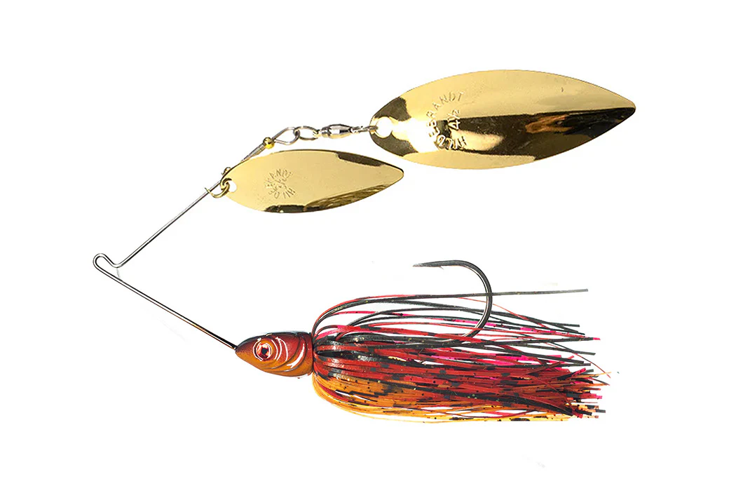 Dirty Jigs Compact Spinnerbait, Red, 3/8oz