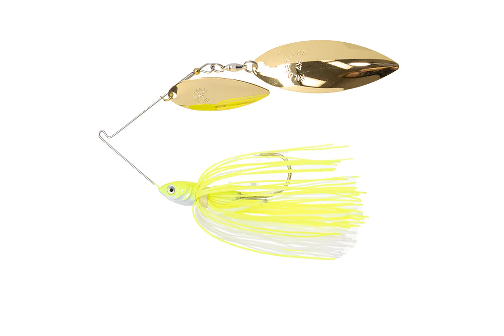 Dirty Jigs Compact Spinnerbait, White Chartreuse, 3/8oz