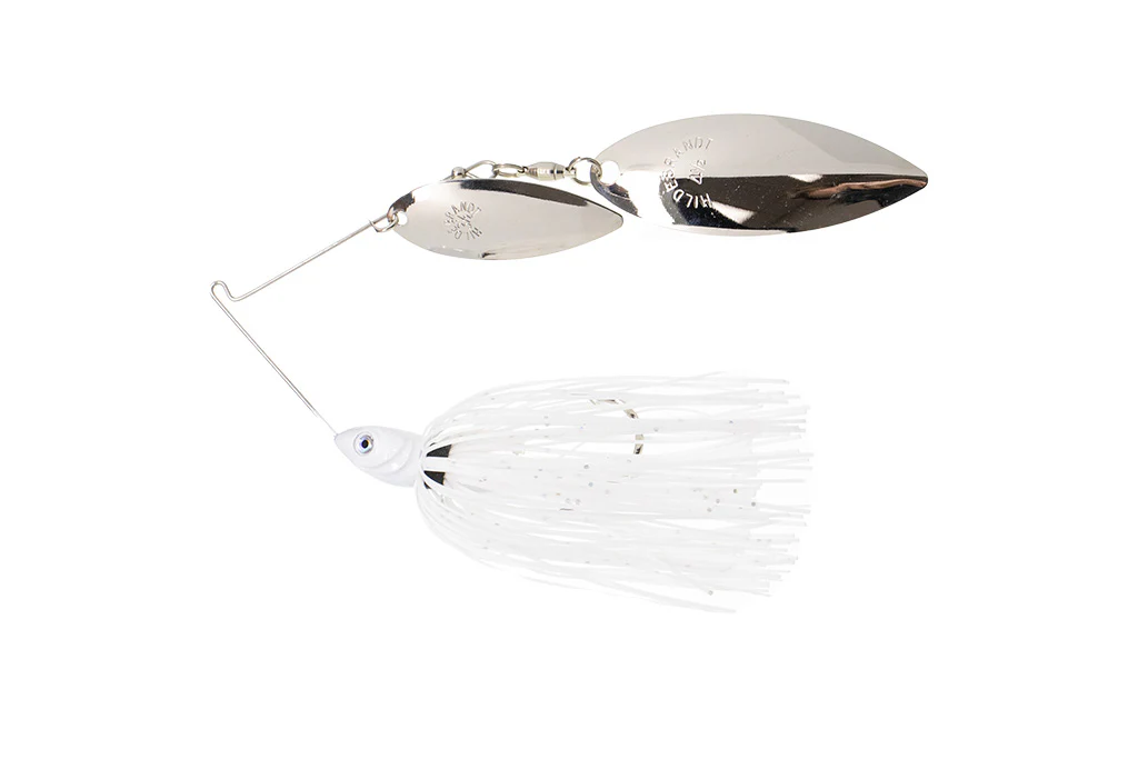 Dirty Jigs Compact Spinnerbait, White, 1/2oz