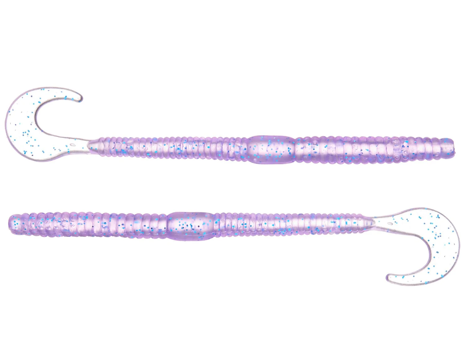 Head Hunter Curly Tail Worms 6" 12ct Electric Blue