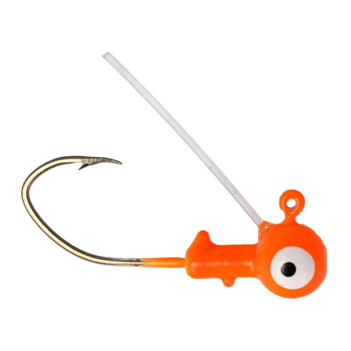 Eagle Claw Pro-V Weedless Ball Jig Head 1/8 6ct Orange