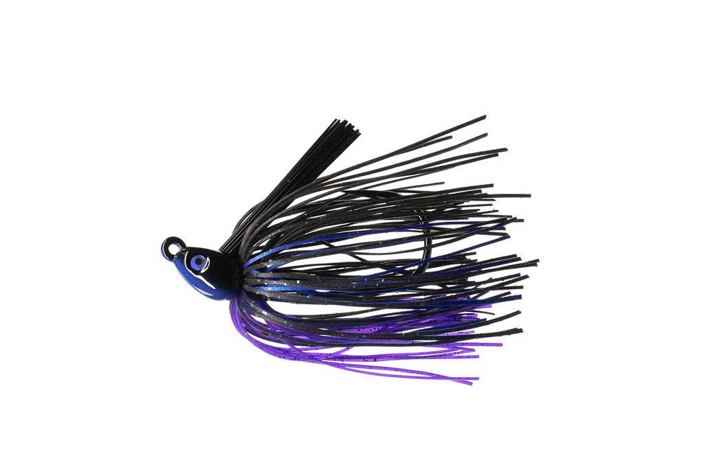 Dirty Jigs No-Jack Swim Jig, Black Blue & Purple, 3/8oz