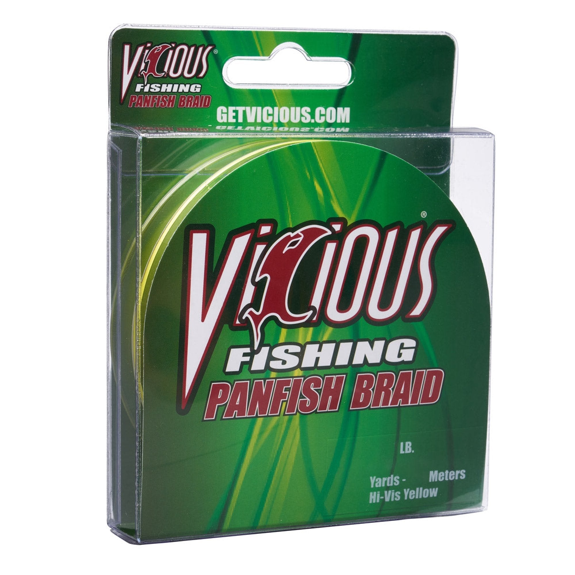 Vicious Panfish Braided Line HiVis Yellow 150yd 10lb