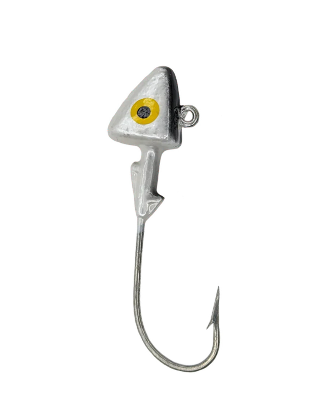 Head Hunter Shad Heads 1/2 Pearl/Black 3ct