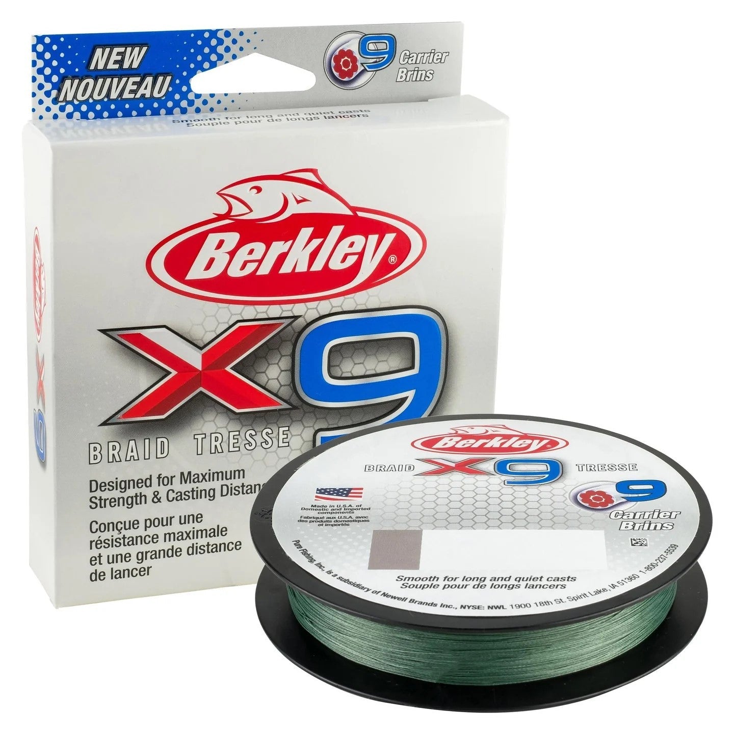 Berkley Superline x9 Braided Low Vis Green 8lb  164yds