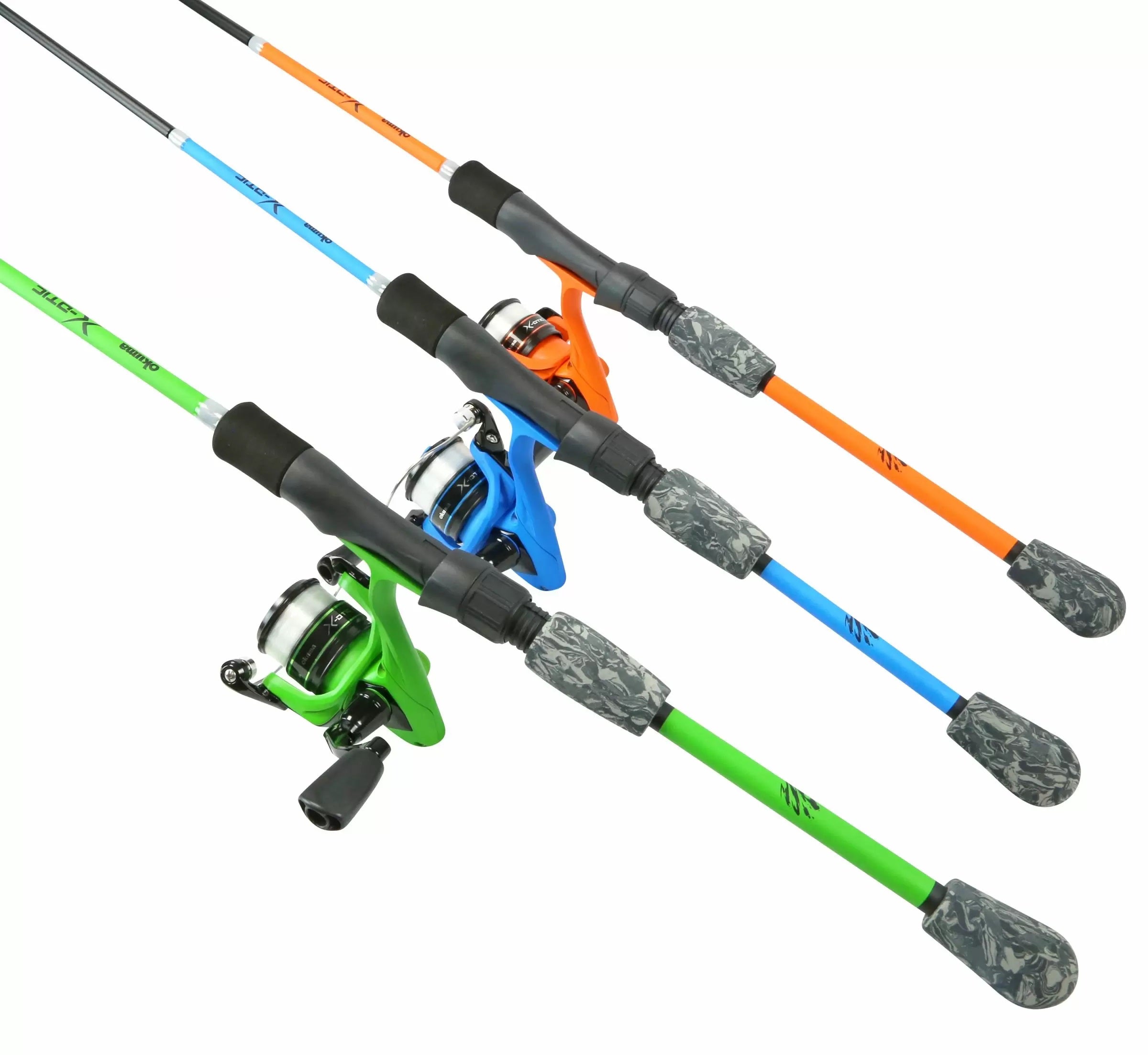 Okuma X-Otic 5'6"L Spinning Combo  w/20-Size Reel: Electric Blue